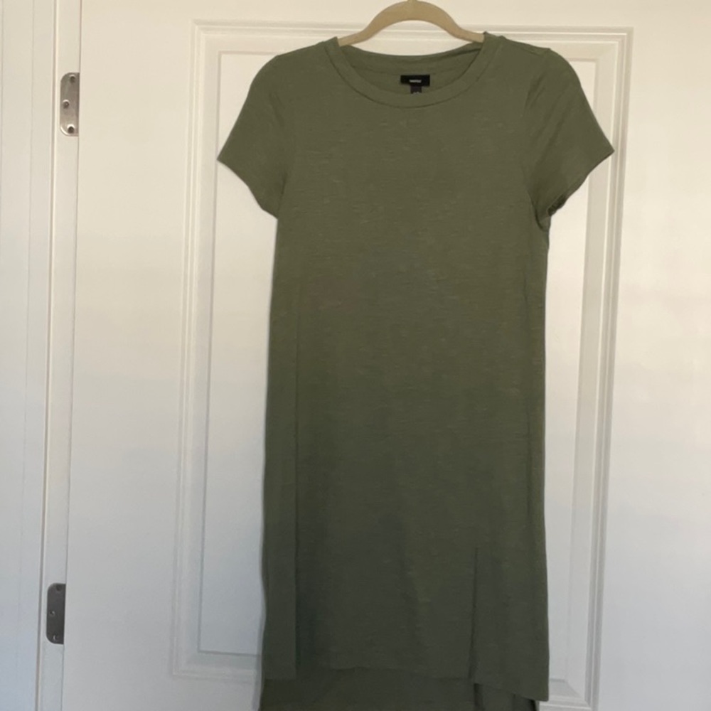 Olive Green T-Shirt Dress